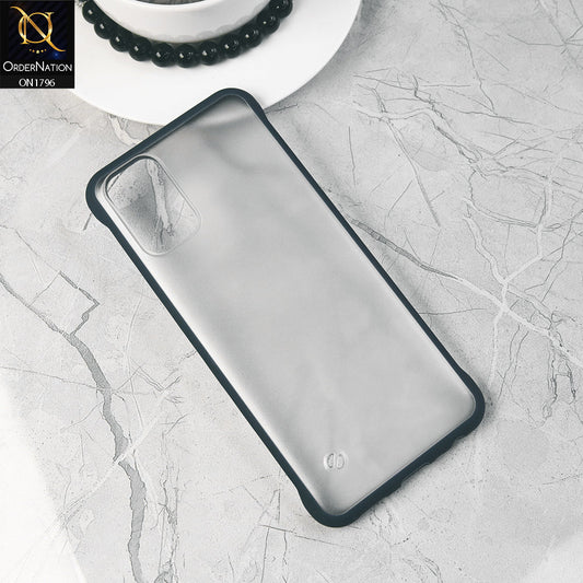 Oppo A52 Cover - Blue - Soft Colorful Border Semi Transparent Back Shell Case