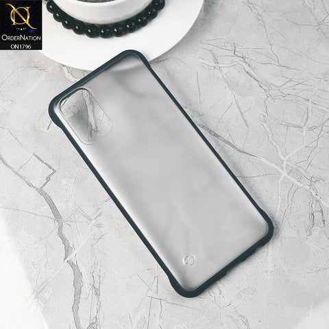 Oppo A52 Cover - Blue - Soft Colorful Border Semi Transparent Back Shell Case
