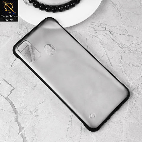 Samsung Galaxy M30s Cover - Black - Soft Colorful Border Semi Transparent Back Shell Case