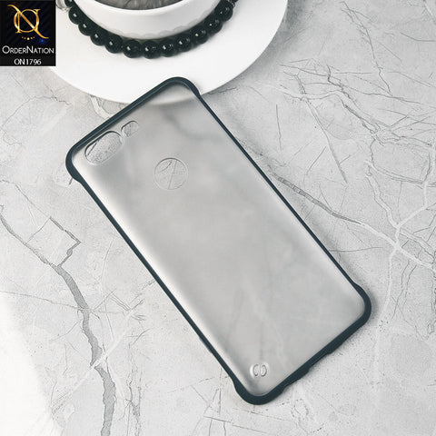 OnePlus 5T Cover - Blue - Soft Colorful Border Semi Transparent Back Shell Case