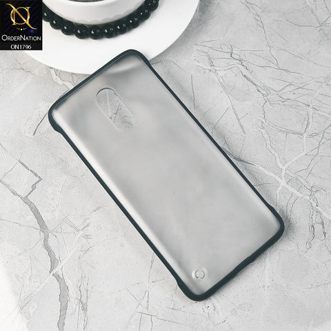 OnePlus 6T Cover - Blue - Soft Colorful Border Semi Transparent Back Shell Case