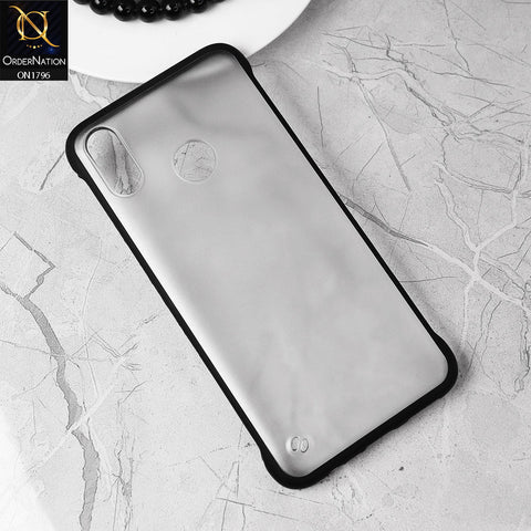 Realme 3 Cover - Black - Soft Colorful Border Semi Transparent Back Shell Case