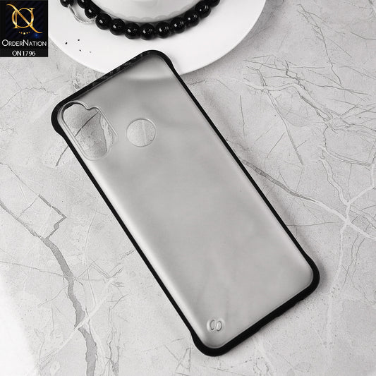 Realme C3 Cover  - Black - Translucent Matte Shockproof Camera Ring Protection Case