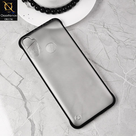 Realme C3 Cover  - Black - Translucent Matte Shockproof Camera Ring Protection Case