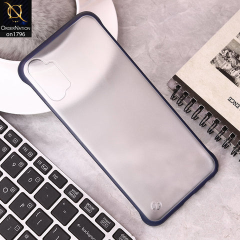 Realme C3 Cover - Blue - without Fingerprint Soft Colorful Border Semi Transparent Back Shell Case