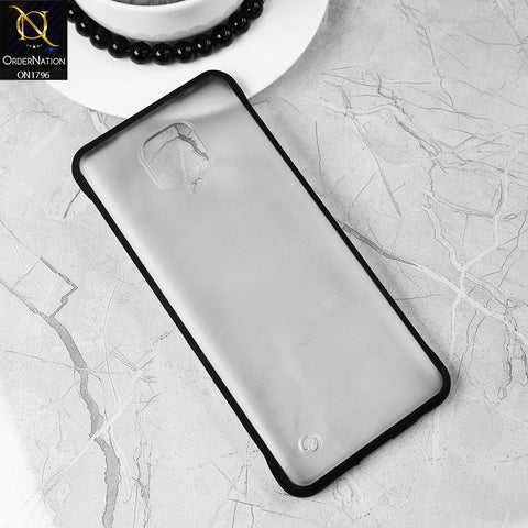 Xiaomi Redmi Note 9 Pro Cover - Black - Soft Colorful Border Semi Transparent Back Shell Case