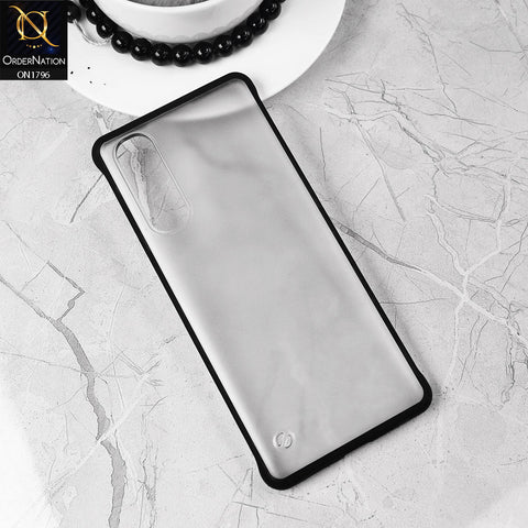 Oppo Reno 3 Pro Cover - Black - Soft Colorful Border Semi Transparent Back Shell Case