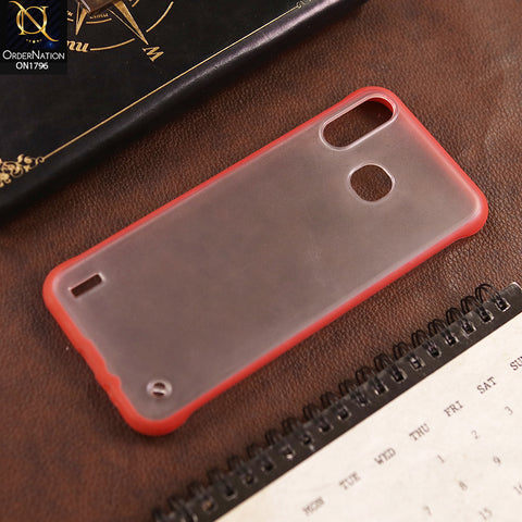 Infinix Smart 4 Cover  - Red - Translucent Matte Shockproof Camera Ring Protection Case