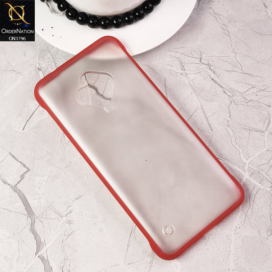Vivo S1 Pro Cover - Red - Soft Colorful Border Semi Transparent Back Shell Case