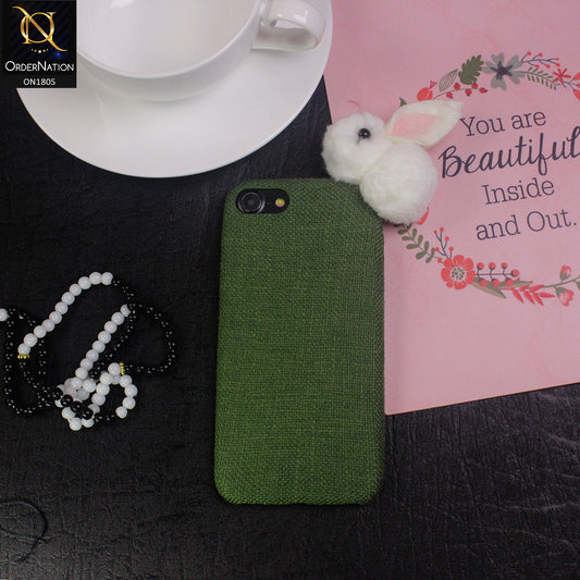 iPhone 8 / 7 - Dark Green - Cartoon Jeans Febric 3D Cartoon Soft Back Shell Case
