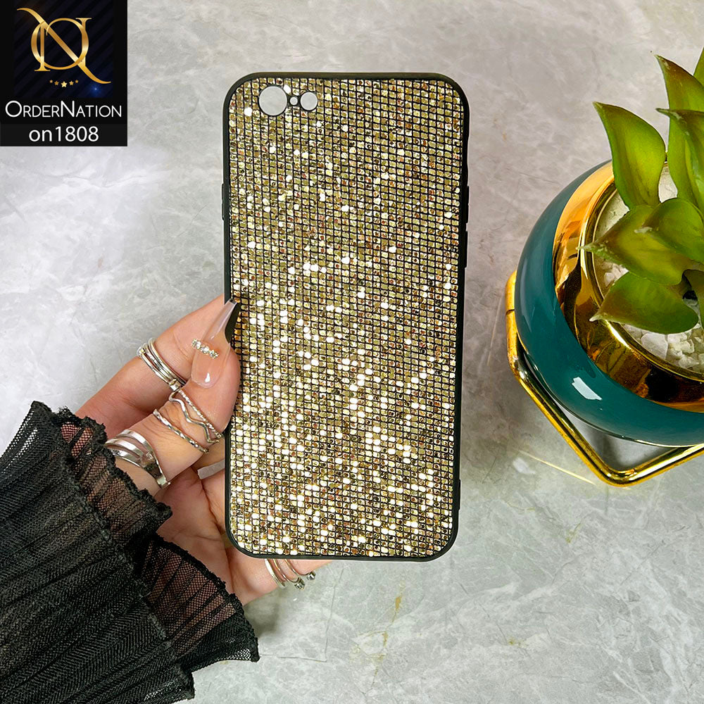 iPhone 6S / 6 Cover - Golden -Unique Rhinestone Shiny Sparkle Back Shell Case For iPhone 6S / 6