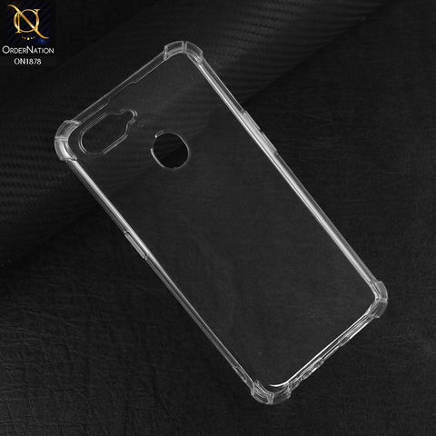 Oppo A5s Cover - Transparent - Soft 4D Design Shockproof Silicone Transparent Clear Case