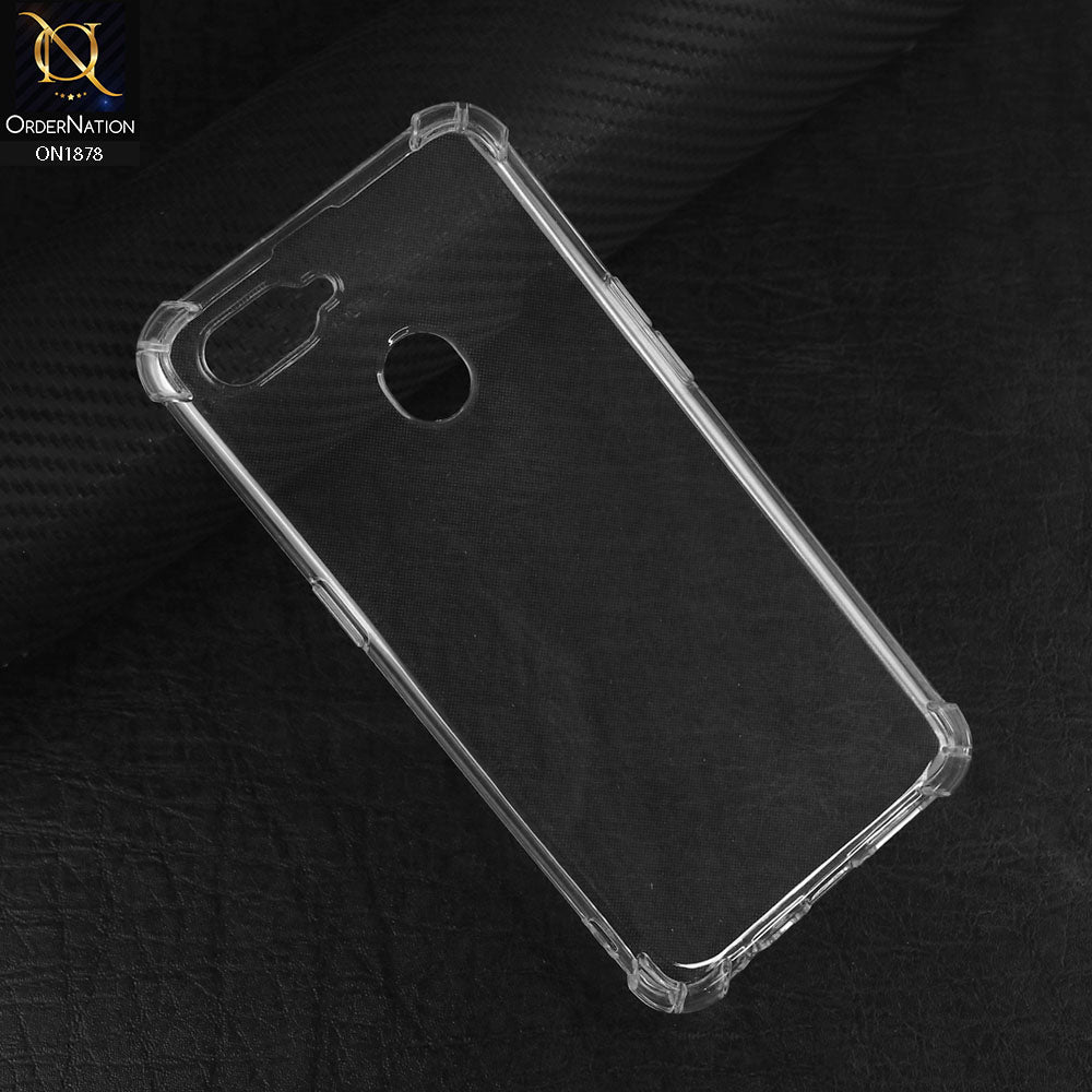 Oppo A12 Cover - Transparent - Soft 4D Design Shockproof Silicone Transparent Clear Case