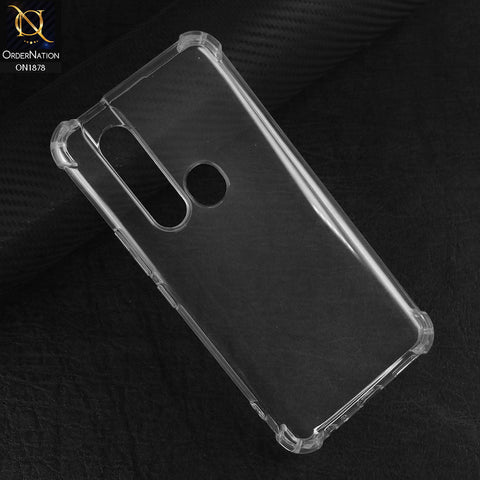 Tecno Camon 15 Premier Cover - Transparent - Soft 4D Design Shockproof Silicone Transparent Clear Case