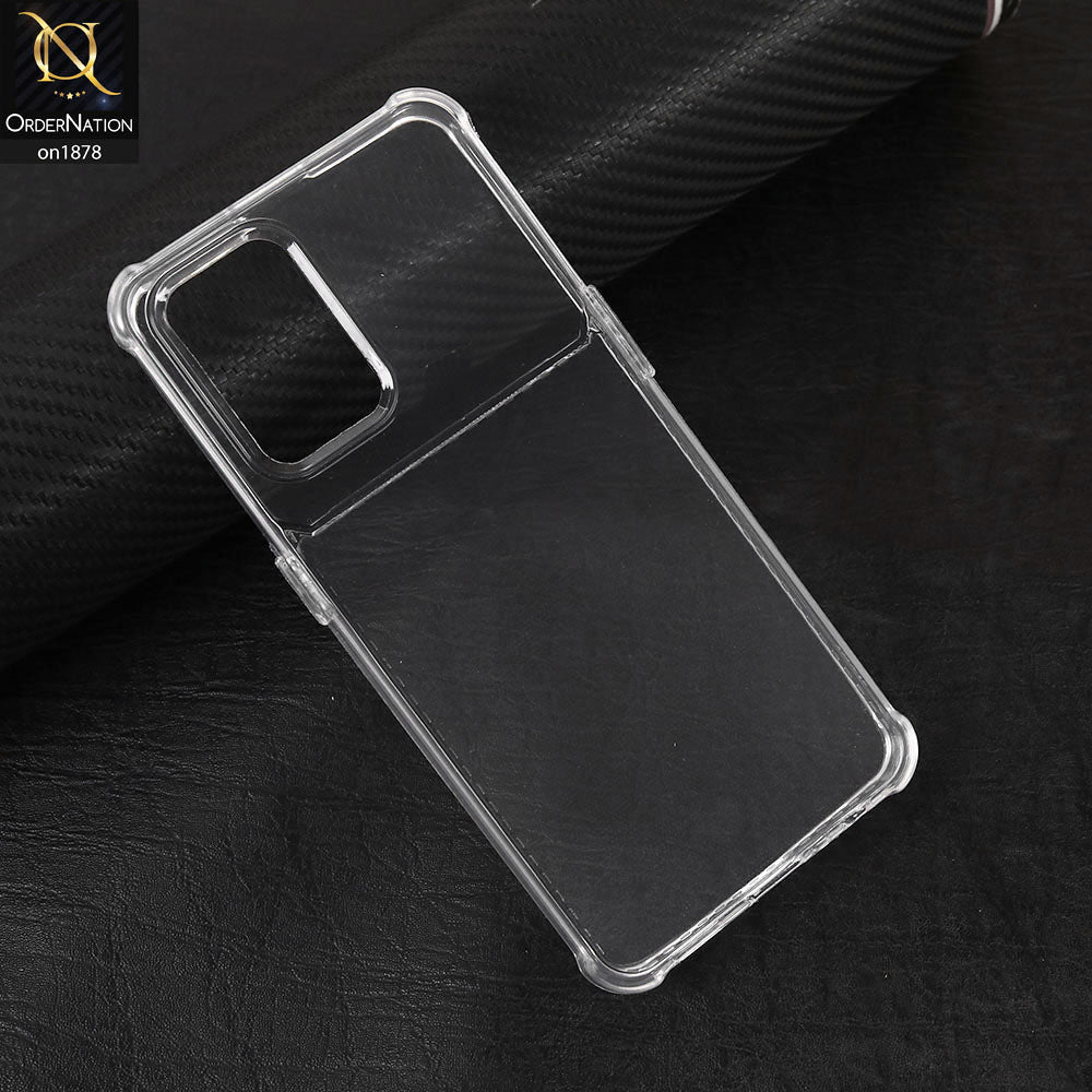 Oppo A95 Cover - Transparent - New Soft Silicne Case with Camera Protection