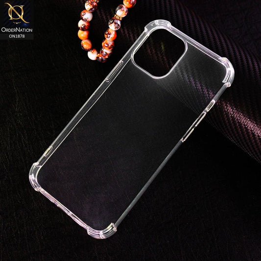 iPhone 12 Cover - Soft 4D Design Shockproof Silicone Transparent Clear Case