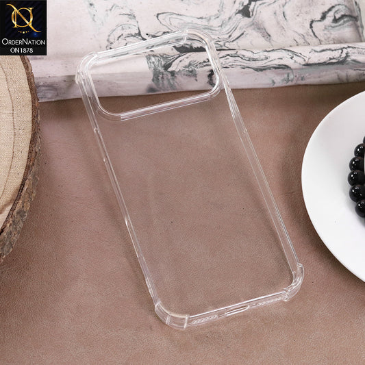 iPhone 17 Pro Max Cover - Black -  Soft 4D Design Shockproof Silicone Transparent Clear Camera Protection Case
