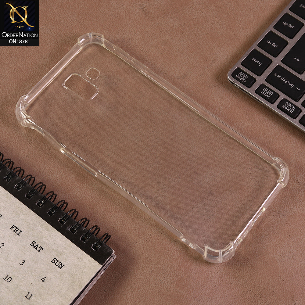Samsung Galaxy J6 Prime Cover  - Transparent - Soft 4D Design Shockproof Silicone Transparent Clear Camera Protection Case