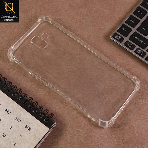 Samsung Galaxy J6 Prime Cover  - Transparent - Soft 4D Design Shockproof Silicone Transparent Clear Camera Protection Case