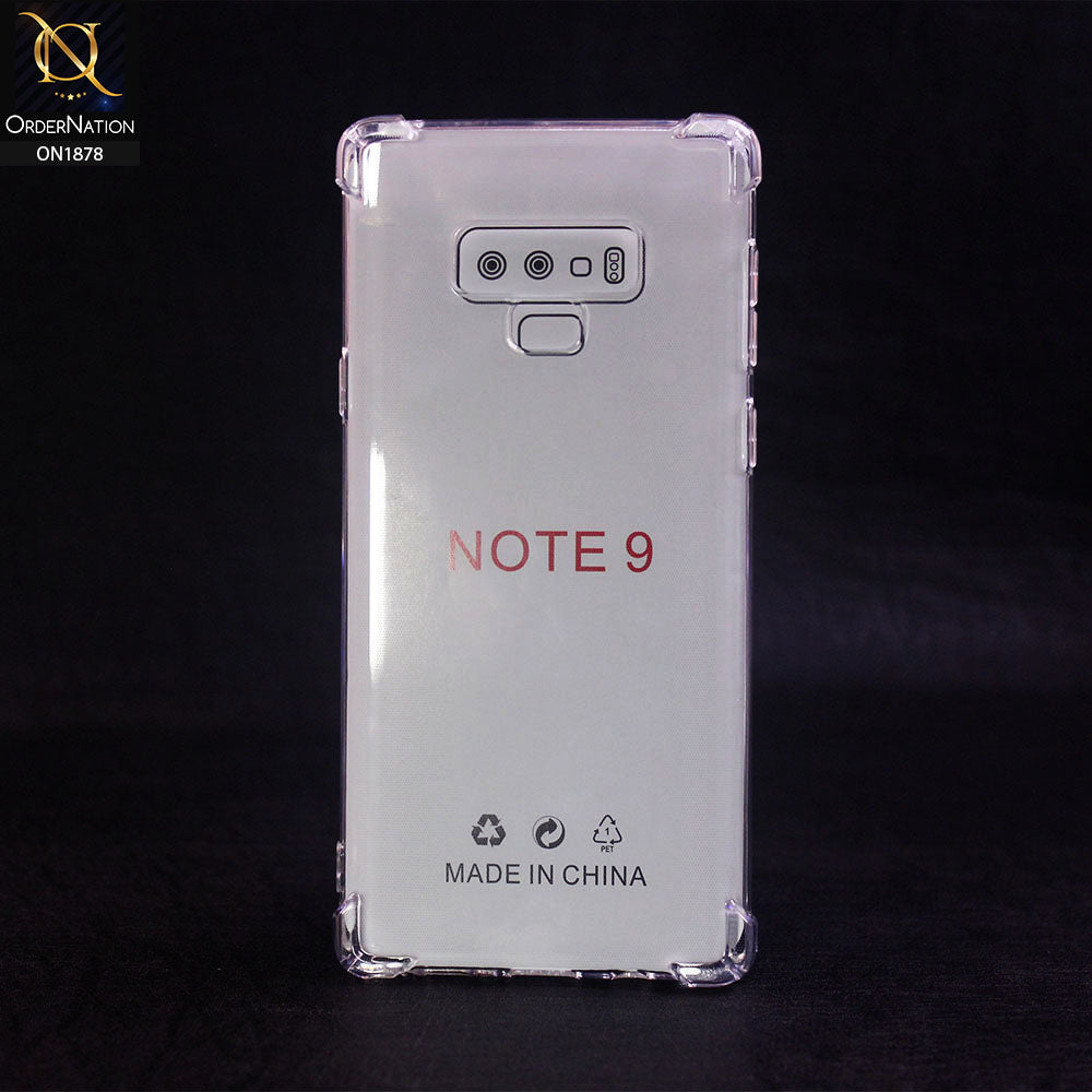 Samsung Galaxy Note 9 Cover - Transparent - Soft 4D Design Shockproof Silicone Clear Case