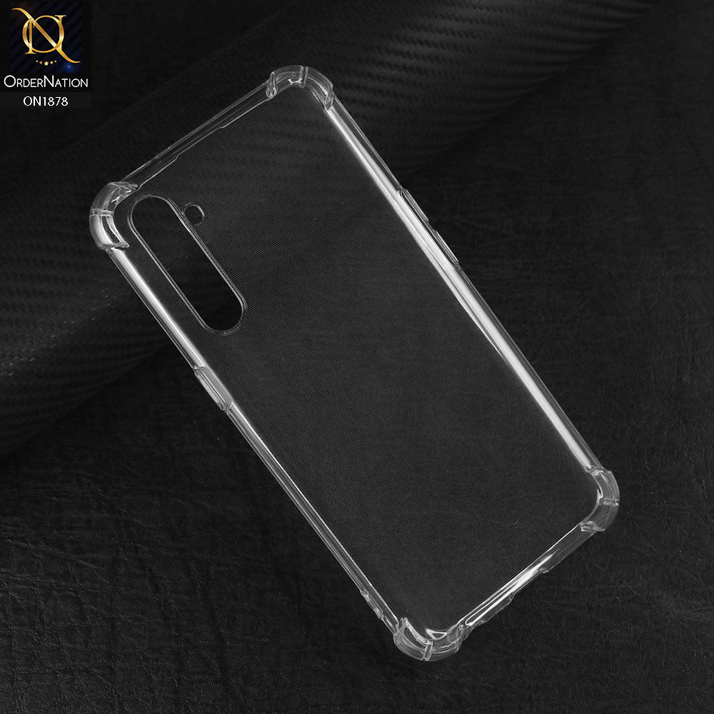 Realme X2 Cover - Transparent - Soft 4D Design Shockproof Silicone Transparent Clear Case
