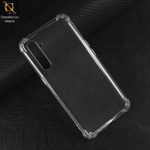 Realme X2 Cover - Transparent - Soft 4D Design Shockproof Silicone Transparent Clear Case