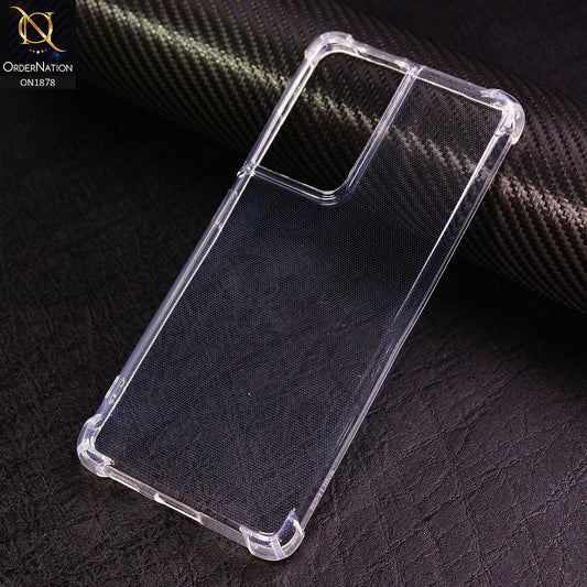 Samsung Galaxy S21 Ultra 5G Cover - Transparent - Soft 4D Design Shockproof Silicone Clear Case