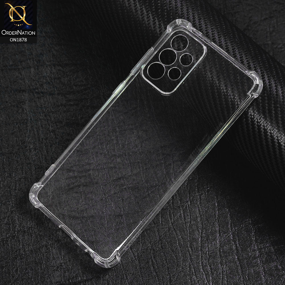Samsung Galaxy A72 Cover - Transparent - Soft 4D Design Shockproof Silicone Clear Case