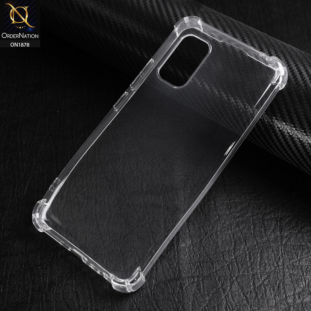 Vivo V17 Cover - Transparent - Soft 4D Design Shockproof Silicone Transparent Clear Case