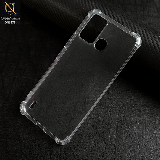 itel Vision 1 Pro Cover - Soft 4D Design Shockproof Silicone Transparent Clear Case