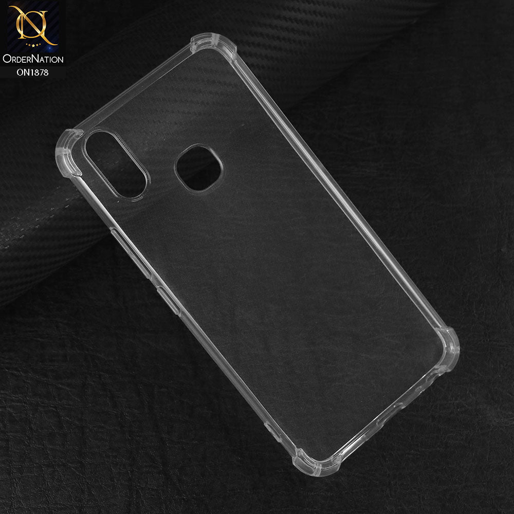 vivo Y11 (2019) Cover - Transparent - Soft 4D Design Shockproof Silicone Transparent Clear Case