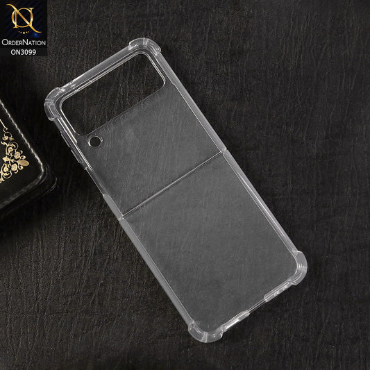Samsung Galaxy Z Flip 3 Cover - Soft 4D Design Shockproof Silicone Transparent Clear Case