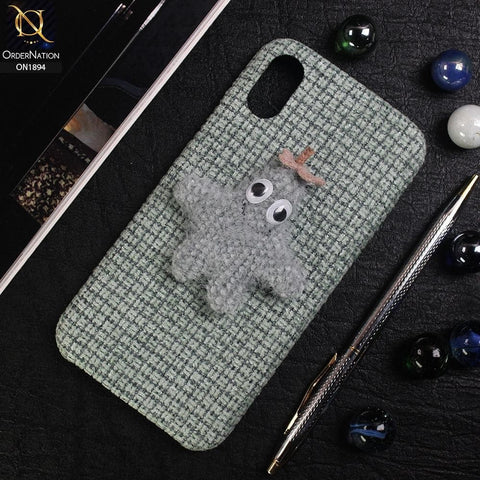 iPhone XS / X Cover - Sea Green - 3D Cute Starfish Pure Autumn Warm Carpet View Case