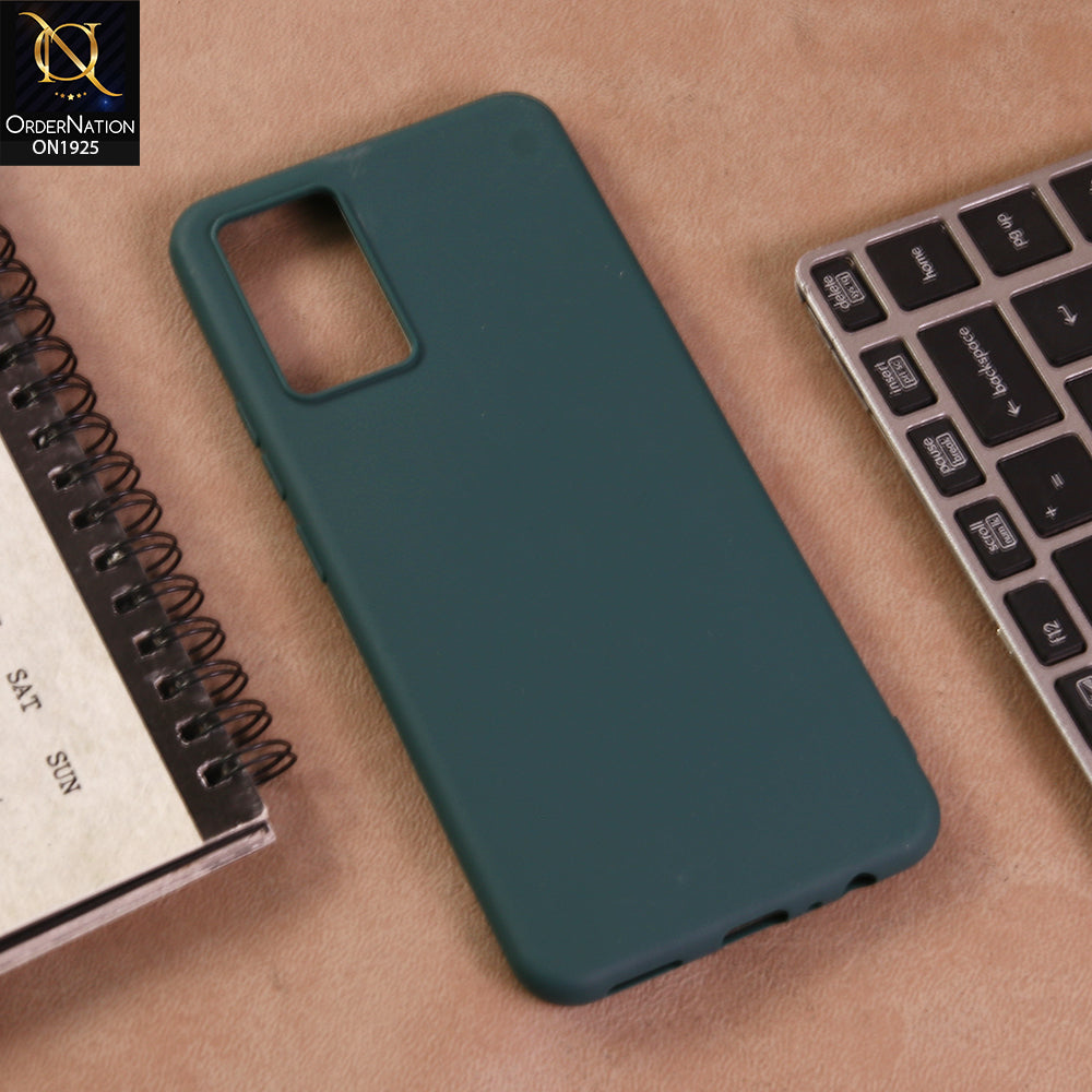 Vivo V21e Cover  - Green  - Stylish 3D Camera Soft Jell Cases