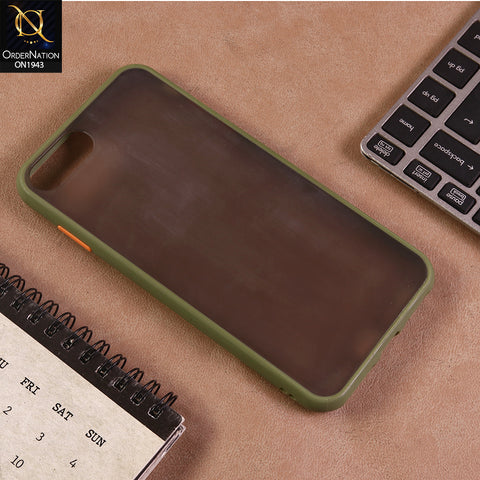 iPhone 8 Plus / 7 Plus Cover  - Light Green - Luxury Semi Tranparent Color Frame Matte Hard PC Protective Case