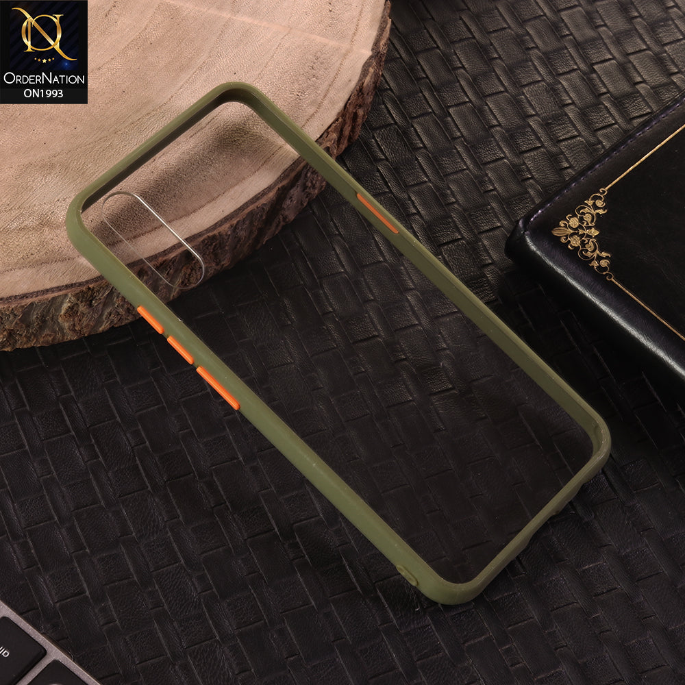 Vivo S1 Cover - Light Green -  Shiny Acrylic Anti-Shock Bumper Transparent Back Case