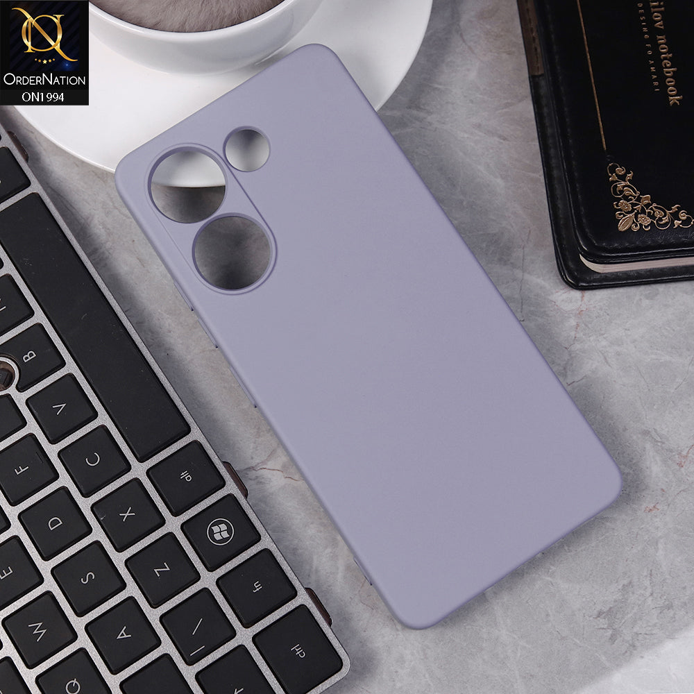 Tecno Camon 20 Cover - Light Purple -  Matte Shockproof Sillica Gel Soft Case