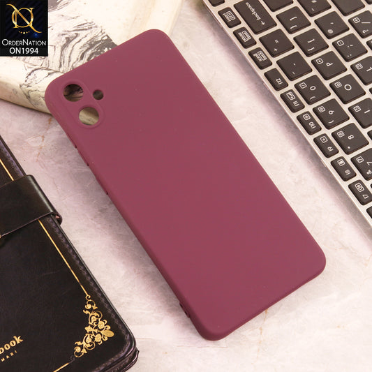 Samsung Galaxy A05  Cover  - Dark Maroon - New Matte Gray Silicone Case  Soft Touch Slim Back Cover
