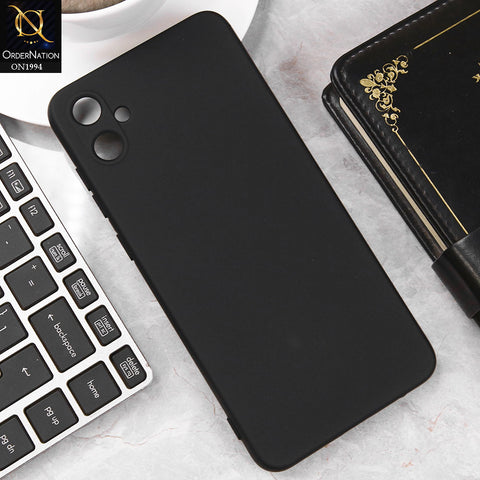 Samsung Galaxy A05 Cover - Black - Matte Shockproof Sillica Gel Soft Case