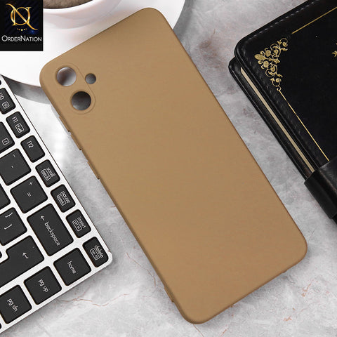 Samsung Galaxy A05 Cover - Light Brown - Matte Shockproof Sillica Gel Soft Case