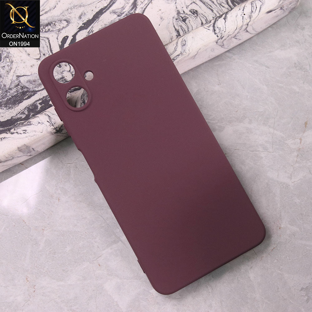 Samsung Galaxy A06 Cover - Maroon - Matte Shockproof Sillica Gel Soft Case