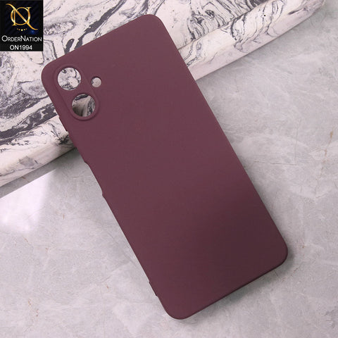 Samsung Galaxy A06 Cover - Maroon - Matte Shockproof Sillica Gel Soft Case