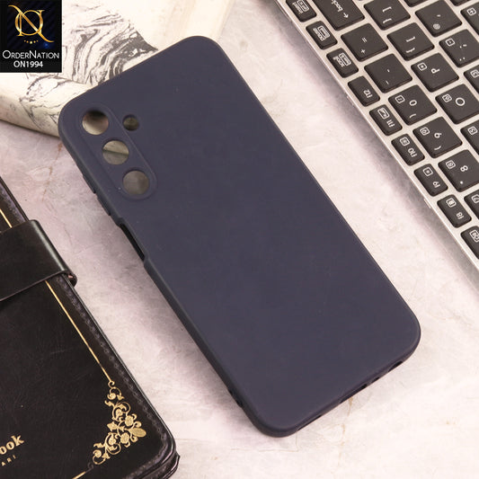 Samsung Galaxy A25 5G  Cover  - Midnight Blue - New Matte Gray Silicone Case  Soft Touch Slim Back Cover