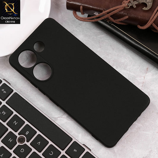 Tecno Camon 20 Pro Cover - Black - Matte Shockproof Sillica Gel Soft Case