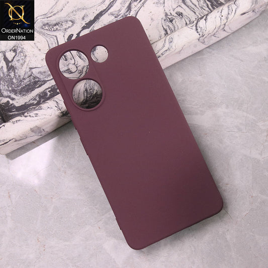 Tecno Camon 20 Cover - Maroon - Matte Shockproof Sillica Gel Soft Case