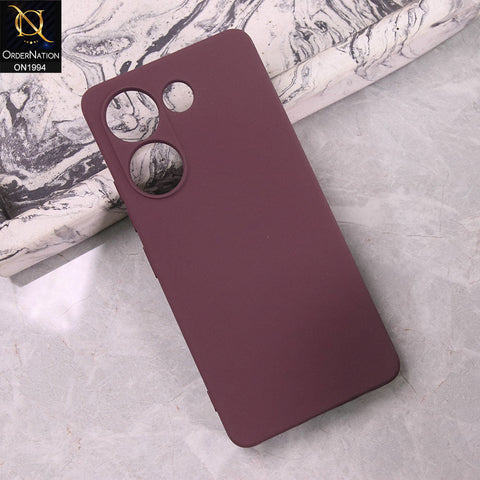 Tecno Camon 20 Pro Cover - Maroon - Matte Shockproof Sillica Gel Soft Case