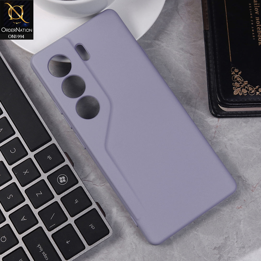 Tecno Camon 40 Cover - Light Purple -  Matte Shockproof Sillica Gel Soft Case