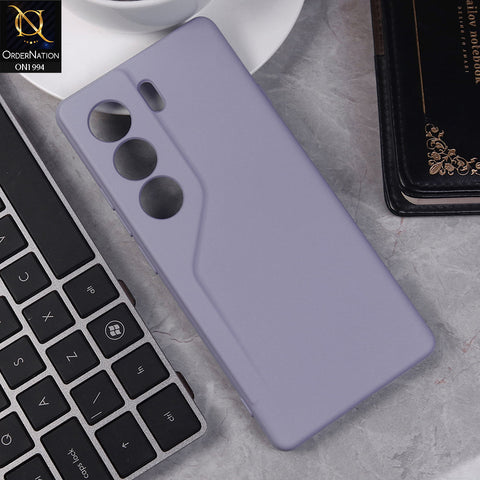 Tecno Camon 40 Cover - Light Purple -  Matte Shockproof Sillica Gel Soft Case