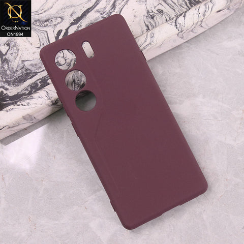 Tecno Camon 40 Cover - Maroon - Matte Shockproof Sillica Gel Soft Case