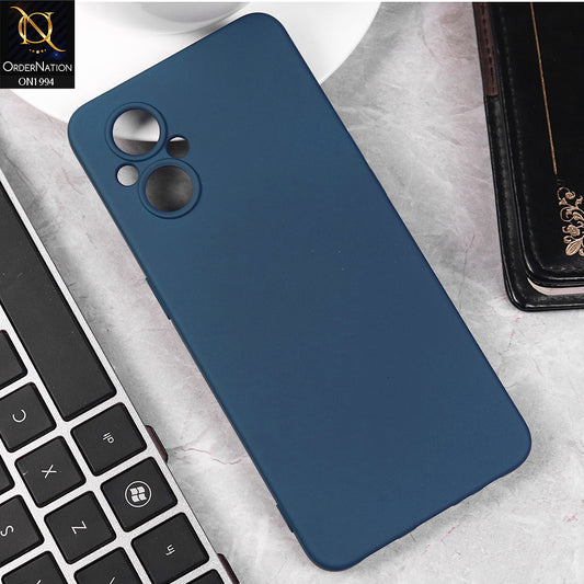 Oppo Reno7 Z 5G Cover - Blue -  Matte Shockproof Sillica Gel Soft Case